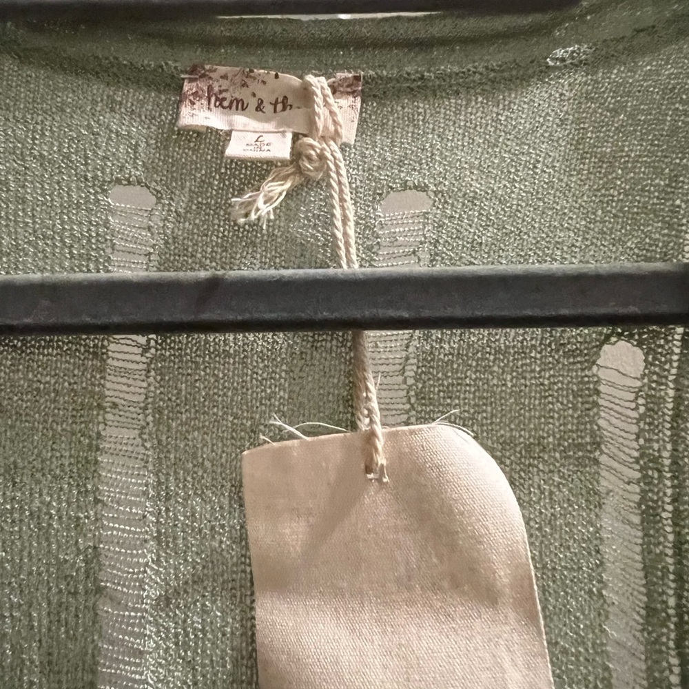 Hem & Thread Green Cardigan Sweater - Picture 3 of 3